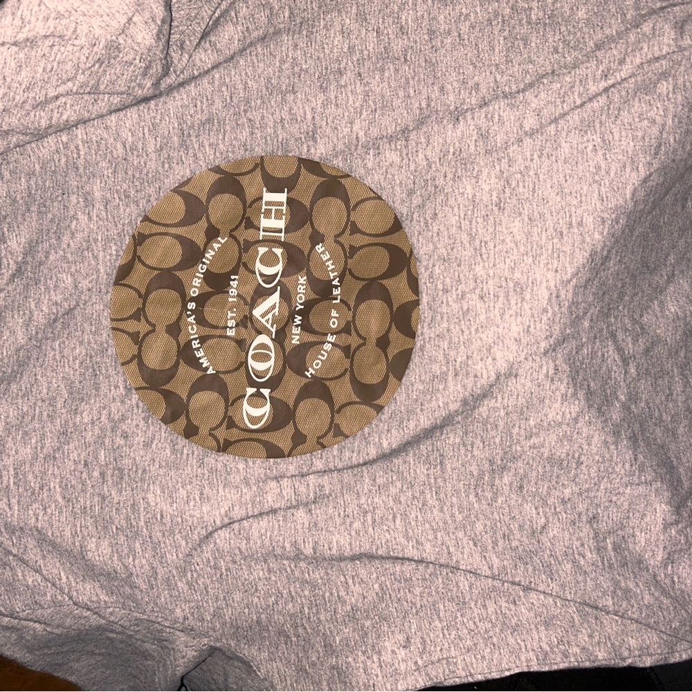 Coach Gray T-Shirt with Brown Logo